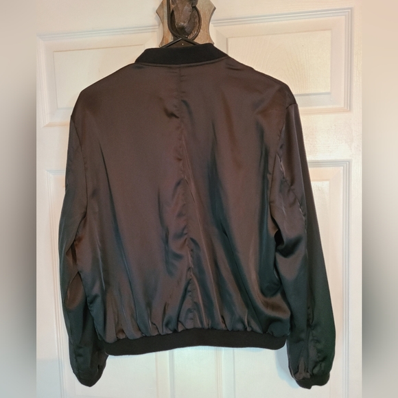 Lunik Woman's Embroidered Retro Rose Jacket, Size: Medium Color: Black - Picture 12 of 12